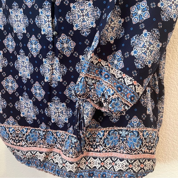 Lucky Brand Boho Blouse. Elastic waist & sleeve hem. Sz. XL - Picture 2 of 7